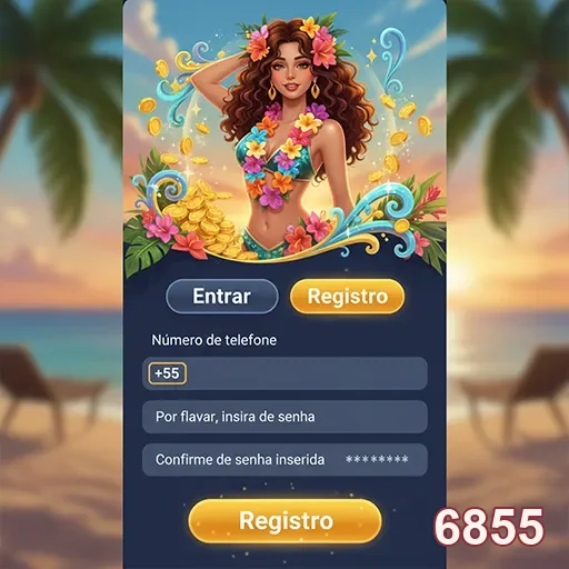 Imagem do app 6855 com opções de login para VIPs.