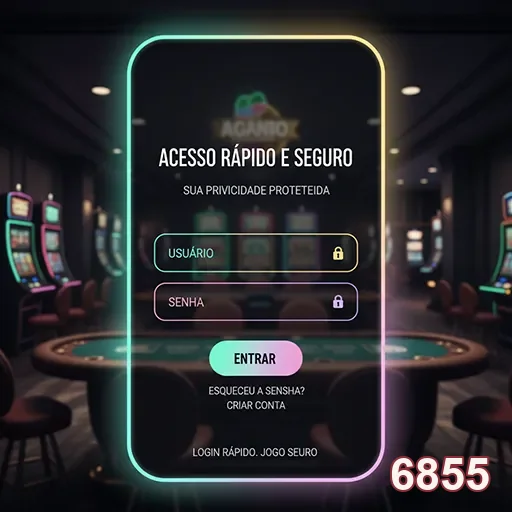 Tela de login da plataforma 6855 com acesso seguro.