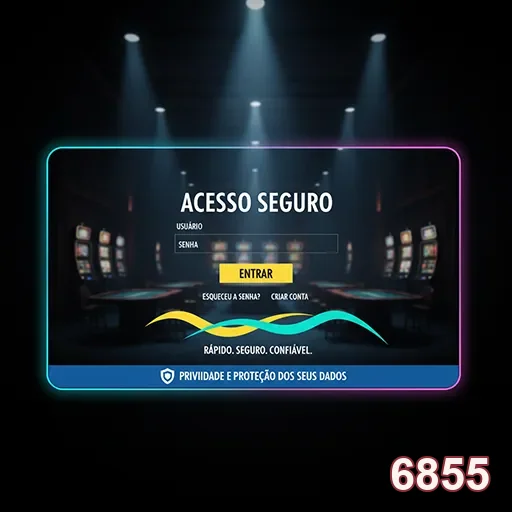 Tela de login da plataforma 6855 para acesso seguro.