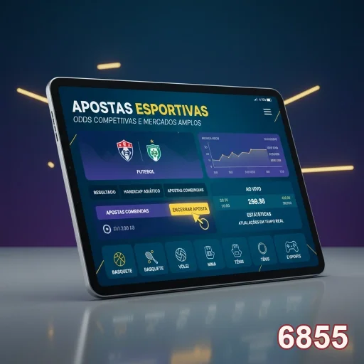 Plataforma de apostas esportivas da 6855 com odds altas.