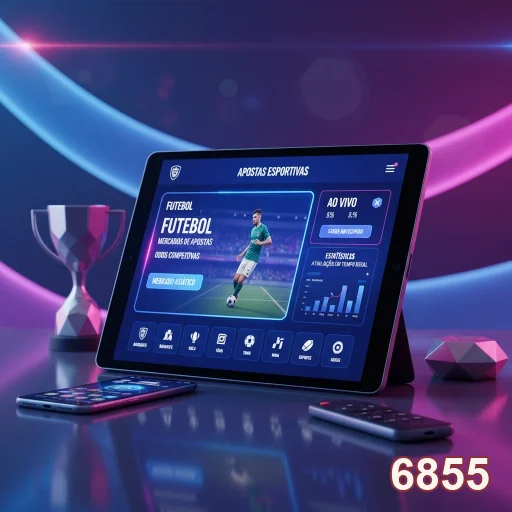 Tela do site 6855 mostrando jogos de futebol e odds.