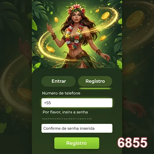 Tela de registro do 6855 para jogos de slots com imagem atrativa.