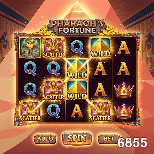 Imagem do jogo Pharaoh's Fortune na plataforma 6855.
