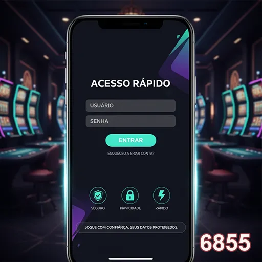 Tela de login do aplicativo móvel 6855 para serviços VIP.