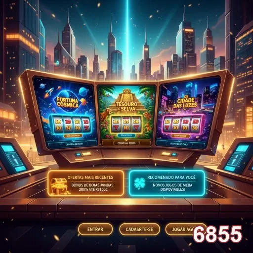 Tela de jogos em 6855 com slots VIP e ofertas especiais.