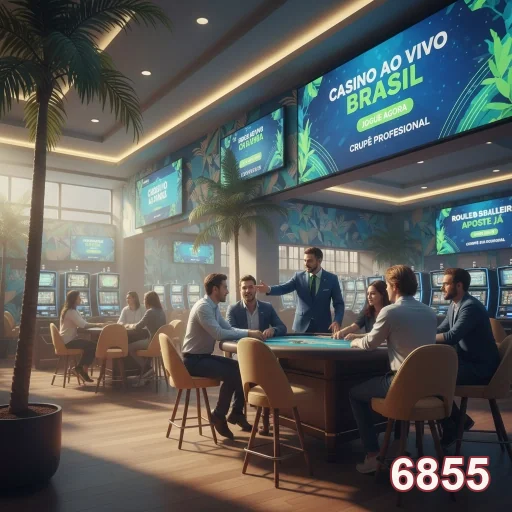 Ambiente de cassino ao vivo com serviços VIP de 6855.