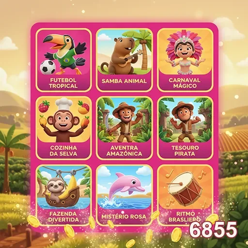 Interface de jogos e serviços VIP no site 6855.